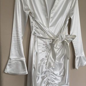 Satin White Dress